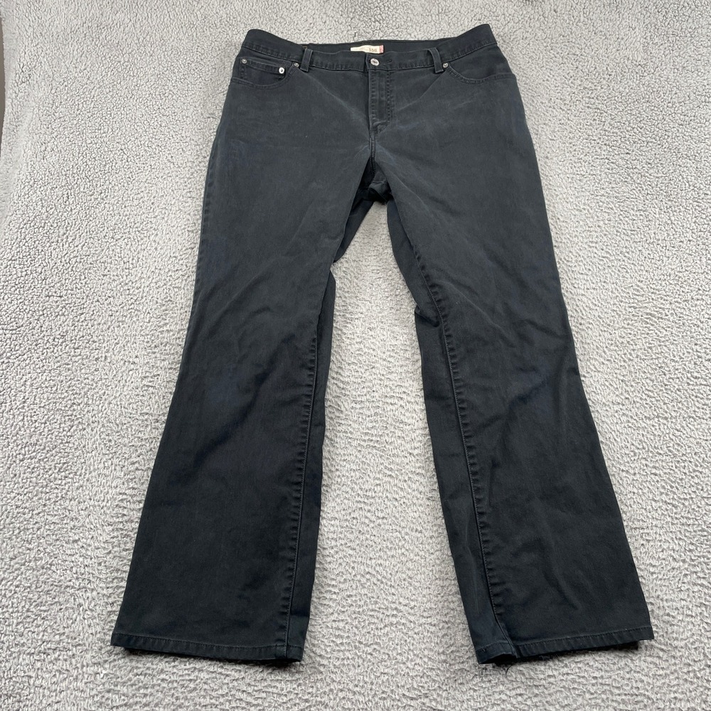 Levis 550โ Jeans Womens 16M Black Relaxed Boot Cut Stretch Denim Casual